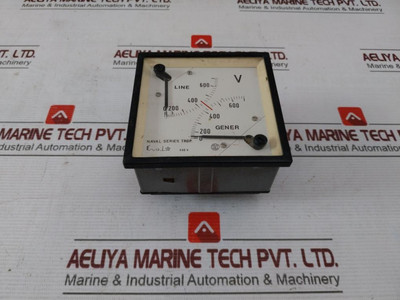 Saci 440V Double Analog Voltmeter 0-700V - Used Saci 440V Double Analog Voltmeter 0-700V - Used