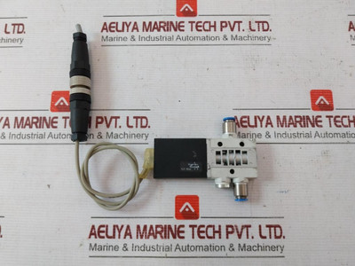 Festo Mhe3-ms1H-3/2G-1/8 Solenoid Valve With Connecting Cable 21,6V-26,4V Dc - Used