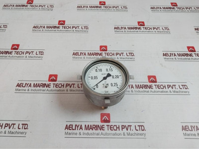Wika En 837-3 Pressure Gauge 0–0.25 Bar Kl.1.6 1.4571 Stainless Steel - Used