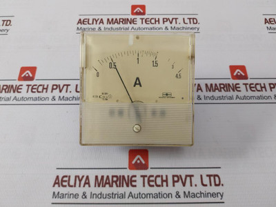 Monopole Instrument 0-1.5/4.5A Ammeter 50-60Hz 1.5/5A - Used