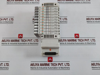 Smc Vv5Qc1-lno096 Valve Terminal With 10 Solenoid Valves 24Vdc A 0.15-0.7Mpa - Used