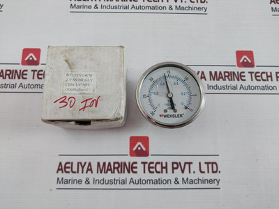 Weksler By12Yvc4Cw Stainless Steel Cased Liquid Filled Vacuum Gauge