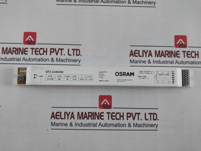 Osram Qtz 2X36/240 Electronic Control Gear Ballast 240V Ac 50 Hz Osram Qtz 2X36/240 Electronic Control Gear Ballast 240V Ac 50 Hz