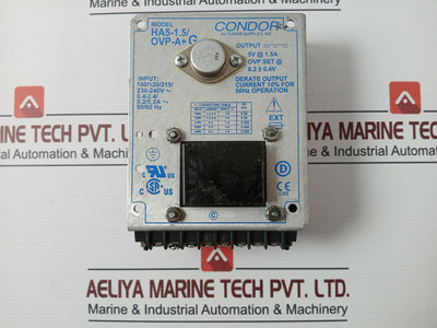 Condor Ha5-1.5/Ovp-a+G D.C Power Supply 100/120/215/230–240Vac 50/60Hz Rev.D