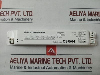 Osram Iz-t5S 1X28/240 Hpf Electronic Control Gear 240V 50Hz 28W Osram Iz-t5S 1X28/240 Hpf Electronic Control Gear 240V 50Hz 28W