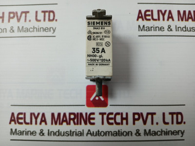 Siemens 3Na3 814 Lv Hrc Fuse Element Ac 600V Ir 100 Ka Siemens 3Na3 814 Lv Hrc Fuse Element Ac 600V Ir 100 Ka