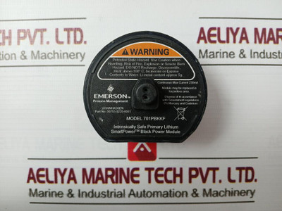 Emerson 701Pbkkf Smart Intrinsically Safe Primary Lithium Black Power Module