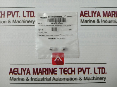 Lot Of 2X Waters 289003548 Assy Cartridge Inline Filter Per 735001035