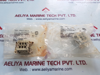 Set of 2x Harting han 6 e-bu-s female connector 09330062701 15a 500v