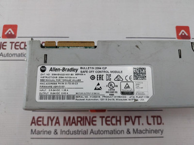 Allen-bradley Kinetix 6500 2094-en02D-m01-s0 Safe Off Control Module 5-24Vdc
