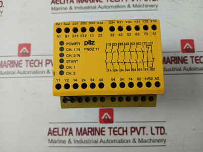 Pilz Pnoz 11 110-120Vac 24Vdc 7N/O 1N/C Safety Relay 240V 8,0A