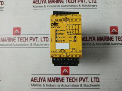 Pilz Pnoz X8P 24 Vdc 3NO 2NC 2So Safety Relay 24Vdc 3.5W 19818