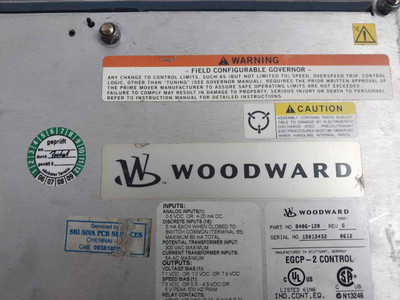 Woodward Egcp-2 Digital Generator Control Panel 4-20Ma 5V 500Hz (Not Working)