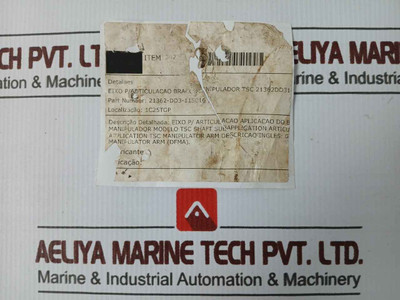 Tsc 21362-dd3-115016 Axis For Articulation Application Of Manipulator Arm Model