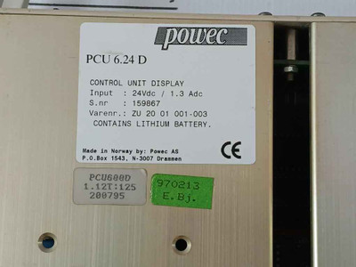 Powec Pcu 6.24 D Control Unit Display Pcu600D