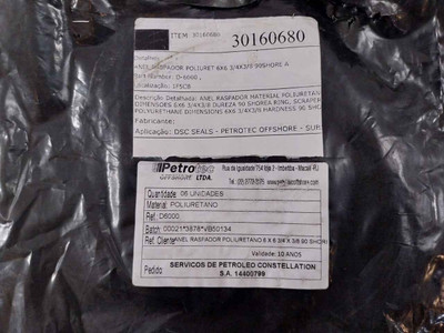 Petrotec D-6000 Scraper Ring Polyurethane Seal Ring For Dsc Application