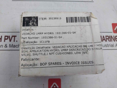 Proserv 25412 Sk Shuttle Valve Seal Kit 1931386-01-sk 18100-103C Ddc0045757