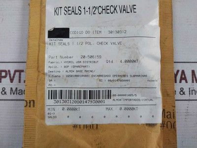 Hydril 20-506159 Seal Kit For 1-1/2” Check Valve