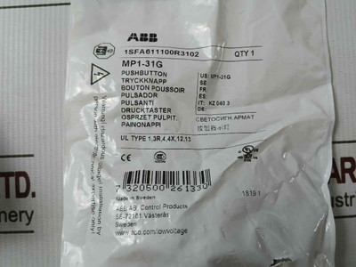 Lot of 2X ABB MP1-31G Green Momentary Push Button Head