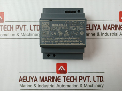 Mean Well Hdr-100-24 Rail Power Supply 100-240Vac 3.0A 5060Hz 45°C