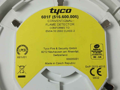 Tyco 601F Conventional Flame Detector En54-10:2002 Class 2
