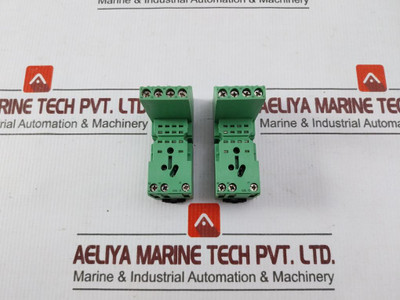 Lot of 2X Phoenix Contact 28 33 576 DIN Rail Relay Socket 12A 300VAC