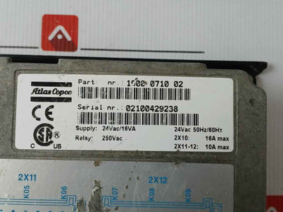Atlas Copco 1900 0710 02 Hmi Controller Panel 250Vac-50Hz/60Hz