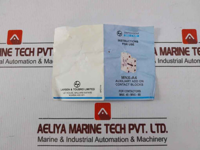 Lot of 2X Larsen & Toubro MNX-A4 Auxiliary Add ON Contact Block 10A 415V