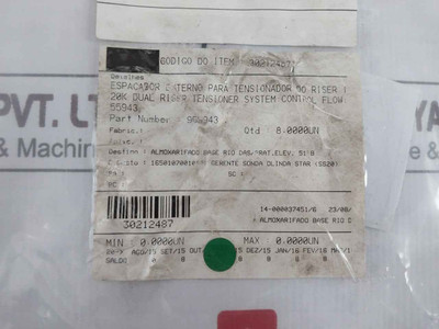 Control Flow 955943 External Spacer For Riser Tensioner 120K Hn.K6463 9055943