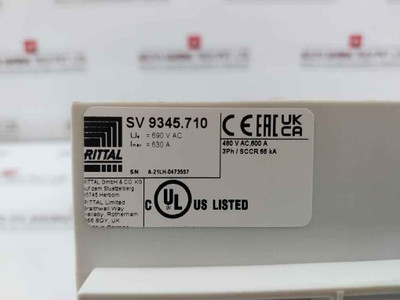 Rittal Sv 9345.710 Circuit-breaker Component Adaptor 3-pole 480v/600a