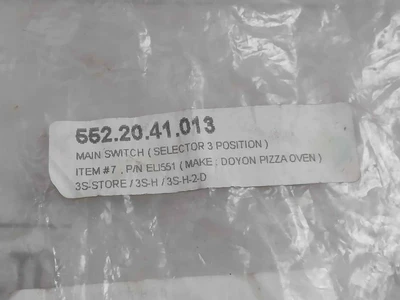 Doyon Eli551 3 Position Selector Switch Head For Oven