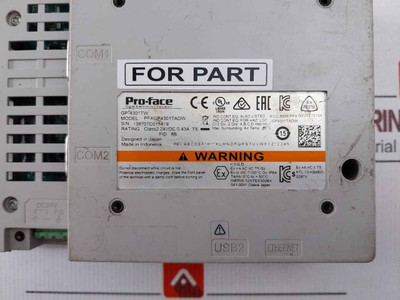 Pro-face Pfxgp4301tadw Operator Interface 24vdc 0.43a Ip64 (Not Working)