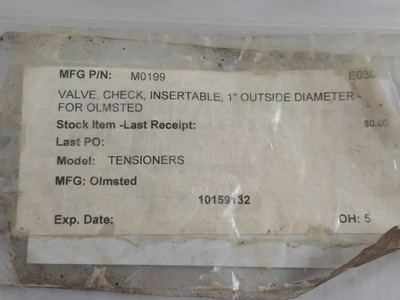 Kepner 2210c-3-5 Insertable Check Valve 1” Outside Diameter