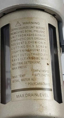 Nojpc Ar 5000 Pneumatic Filter Regulator Lubricator 0-150 Psi