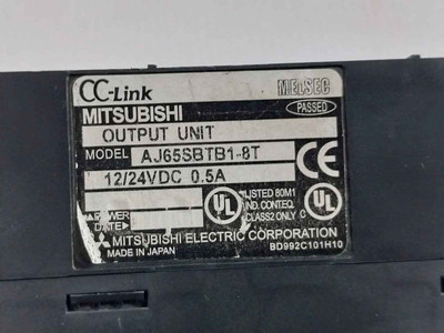 Mitsubishi Electric Aj65Sbtb1-8T Melsec Cc-link Output Unit 12/24Vdc 0.5A