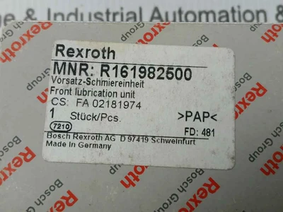 Lot of 3X BOSCH REXROTH R161982500 Front Lubrication Unit FD:481