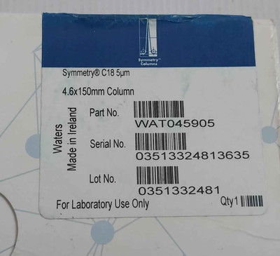 Waters Wat045905 Symmetry Column C18 4.6 X 150Mm