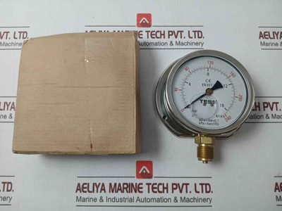 Tess En 837.1 Glycerin Filled Pressure Gauge 100D 0-16 Bar 1/2"Bsp