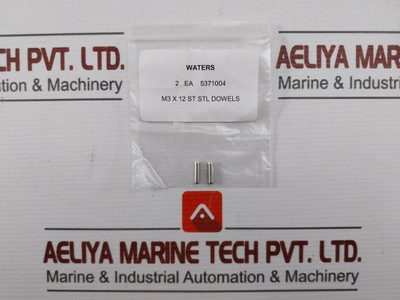 Lot Of 2X 5371004 Waters Precision Dowel Pin M3 X 12 St Stl