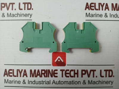 Lot Of 9X Pe Terminal Block By Weidmuller Wpe 6