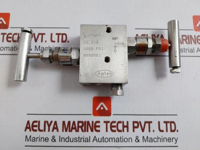 2-way Manifold Valve 12 Npt 6000 Psi Part No. 0880901 By Aptek