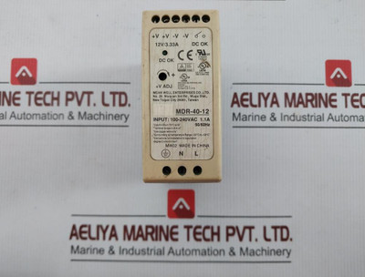 Single Output Industrial Din Rail 100-240V Ac 5060Hz Mean Well Mdr-40-12