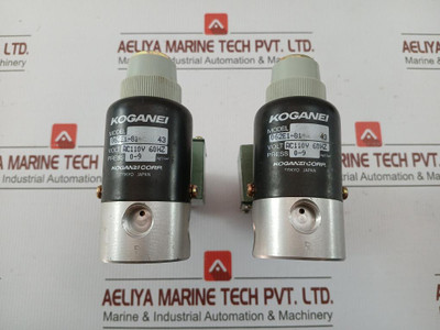 Koganei Round Type Air Solenoid Valve Ac110V 60Hz Part No. 062E1-81
