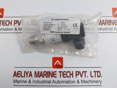 Pressure Transmitter 0-25 Bar 4-20 Ma 10-30 Vdc By Cmr Autronic M290712-2