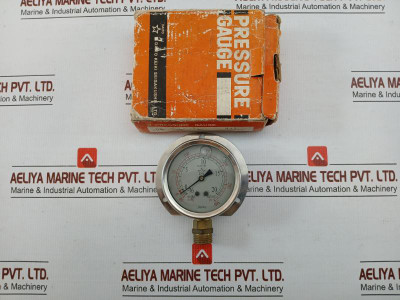 Pressure Gauge -30 To 300 In Hg Psi-76 To 20 Cm Hg KgfCm2 By Daito Bt