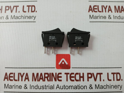Lot Of 4X Ss-6-5 Snap-in Rocker Switch 6A 250V~ Elcom