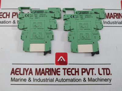 Lot Of 2X Relay Socket 24 Vdc Phoenix Contact Plc-bsc-24Dc/21