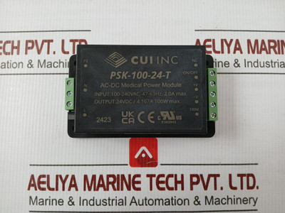 Cui Ac-dc Power Module 100-240Vac 47-63Hz Part No. Psk-100-24-t