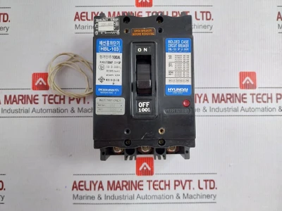Molded Case Circuit Breaker Ac200-480V 100A By Hyundai Hbl-103