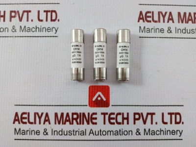 Lot Of 3X Ch14 Cylindrical Ceramic Cartridge Fuse 1A By Global